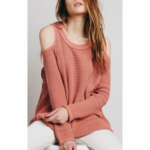 Free People Sunrise Sunset Cold Shoulder Sweater